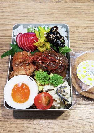 高1!男子弁当!砂肝・胸肉柔らか煮129-レシピのメイン写真