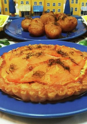 ほうれん草&サーモンタルト#スウェーデン-レシピのメイン写真