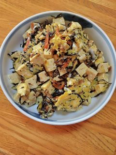 豆腐とひじき煮物の卵とじ-レシピのメイン写真