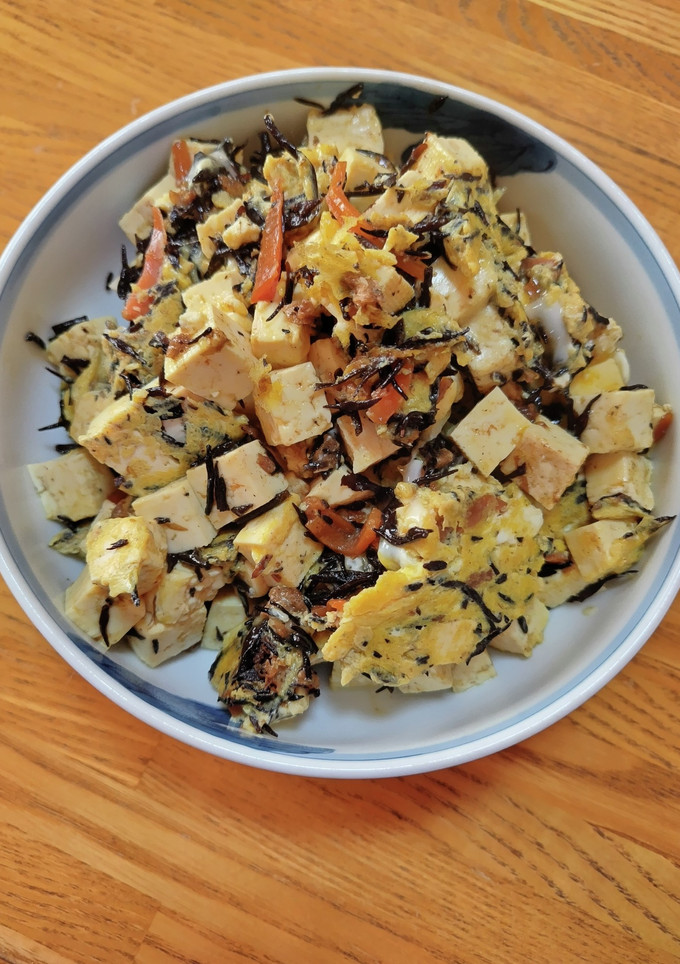 豆腐とひじき煮物の卵とじ-レシピのメイン写真
