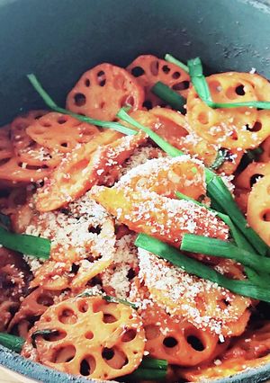 節約☆れんこん&竹輪旨辛ヤンニョムチーズ-レシピのメイン写真