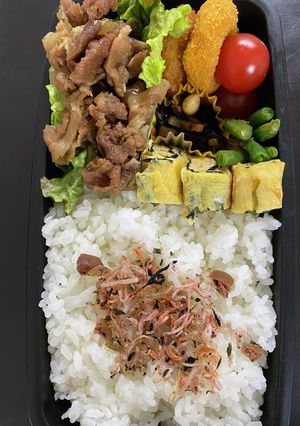 頑張るパパへ80豚しぐれに弁当-レシピのメイン写真