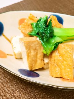 簡単!厚揚げチンゲンのソース炒め-レシピのメイン写真