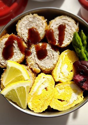 くるくる肉巻きフライのっけ弁当-レシピのメイン写真