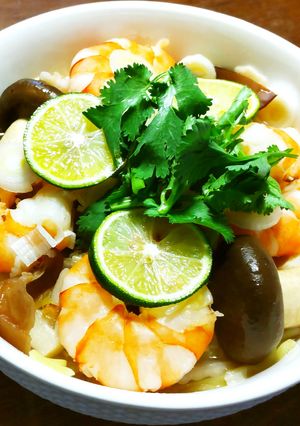 無化調　乳酸発酵白菜漬けの海老蕎麦-レシピのメイン写真