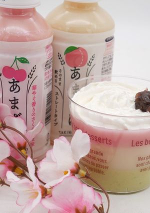 ひな祭りにフルーツ甘酒de三色ゼリー♪-レシピのメイン写真