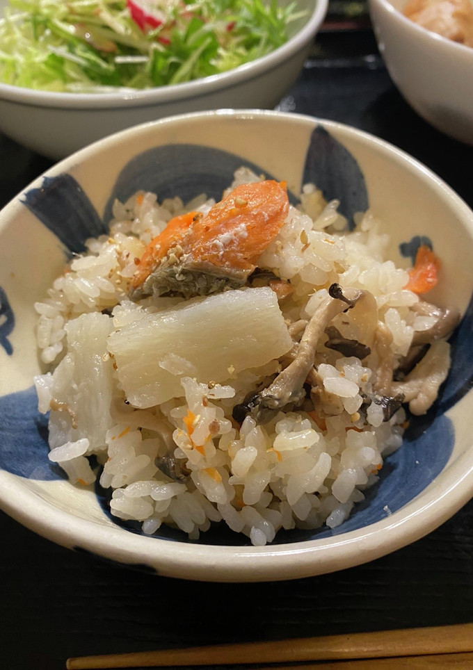 鮭と長芋の炊き込みご飯-レシピのメイン写真