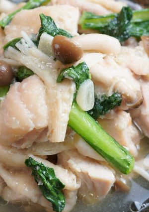 旨味の三重奏、鶏肉としめじの玉ねぎ麹煮-レシピのメイン写真
