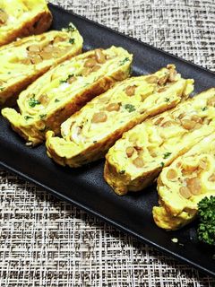 余ったパセリを活用!納豆パセリ卵焼き-レシピのメイン写真