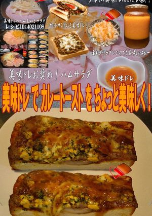 美味ドレとプルコギのたれでカレートースト-レシピのメイン写真