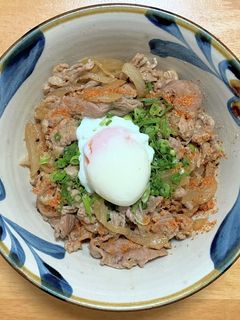 しゃぶしゃぶ用ロース肉で生姜焼き風の豚丼-レシピのメイン写真
