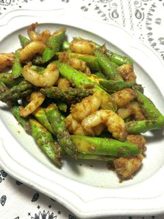エビとアスパラのカレー炒め-レシピのメイン写真
