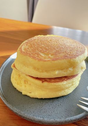 泡立て＆型不要！喫茶店風厚焼きパンケーキ-レシピのメイン写真