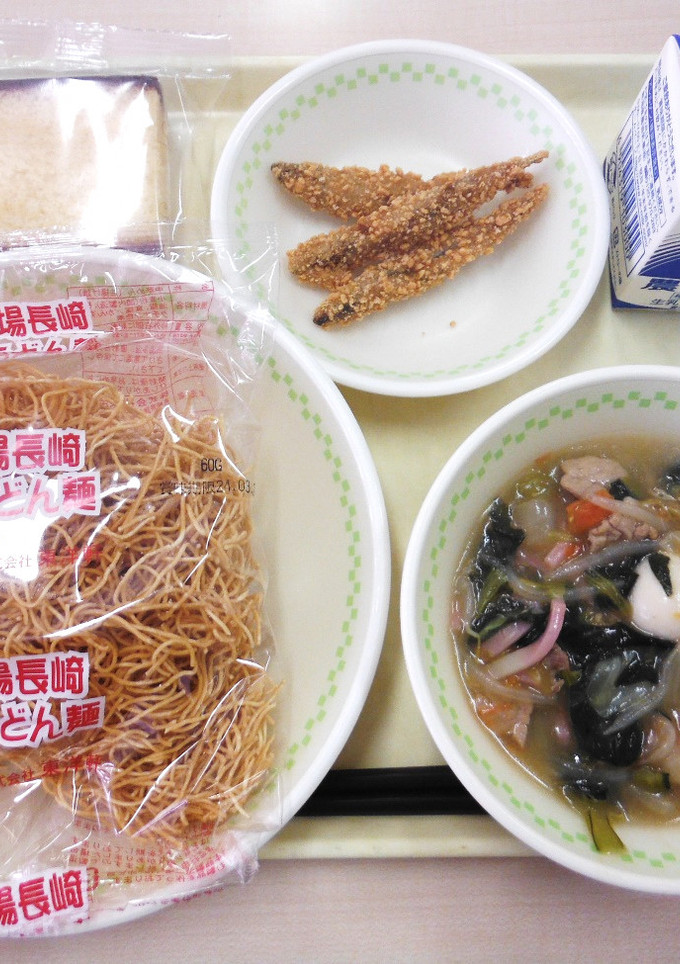 ★学校給食★きくらげ入り皿うどん-レシピのメイン写真