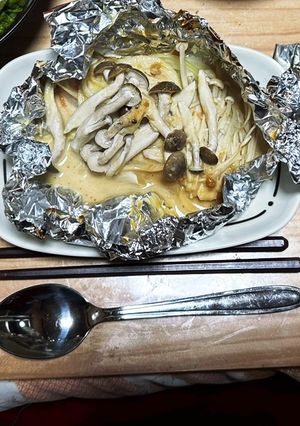 鮭の味噌マヨホイル焼き-レシピのメイン写真