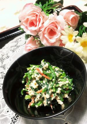 懐かしいお味✿ほうれん草の白和え✿-レシピのメイン写真