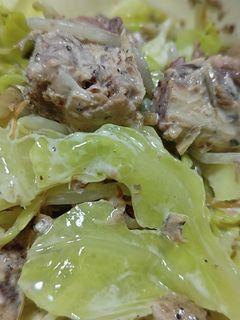 サバ缶キャベツでマヨネーズ(レンジで)-レシピのメイン写真
