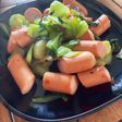 ソーセージと小松菜の炒め物