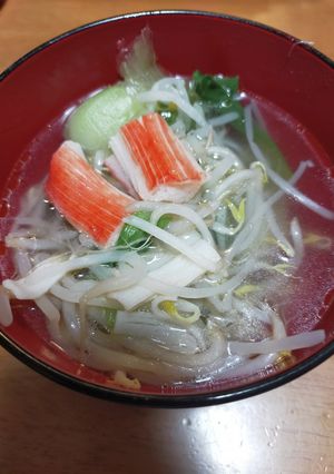 モヤシとチンゲンサイのスープ-レシピのメイン写真