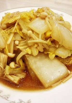 白菜とエノキの味つけポン酢の温サラダ-レシピのメイン写真