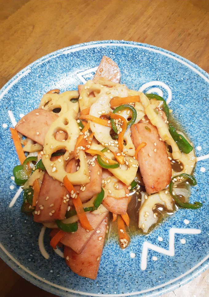 スパムと蓮根のきんぴら風-レシピのメイン写真
