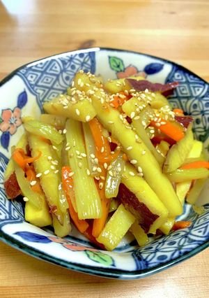 さつま芋とセロリの塩きんぴら-レシピのメイン写真