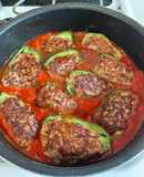 ピーマン肉詰めトマトソース煮