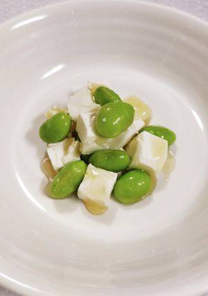 うちの味☆枝豆とクリチ☆蜂蜜がけ☆-レシピのメイン写真
