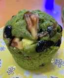 簡単おいしい黒豆の抹茶マフィン