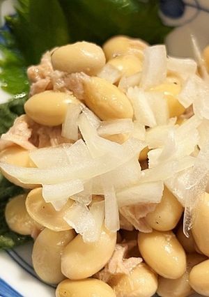 水煮大豆とツナのサラダ-レシピのメイン写真