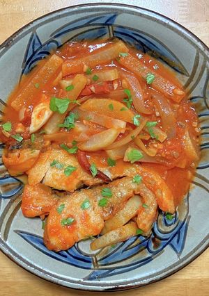 タラと大根とトマトでイタリア風の煮物-レシピのメイン写真