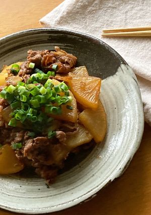 生姜たっぷり！牛肉と大根の生姜甘辛煮-レシピのメイン写真
