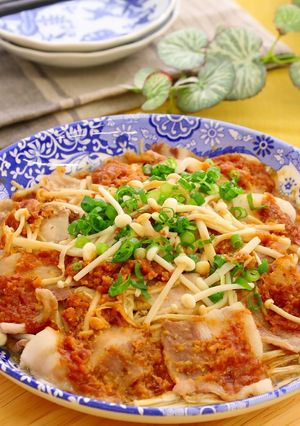 レンジにお任せ！えのきと豚バラの重ね蒸し-レシピのメイン写真