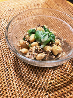 蒸し大豆とイワシの味噌和え-レシピのメイン写真