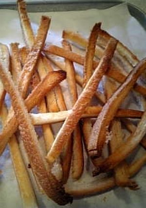 ヘルシー♪カリカリッ食パンの耳スティック-レシピのメイン写真