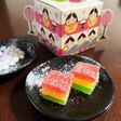 ひな祭りに 寒天ゼリーで簡単に菱餅風に