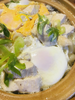 鍋の素活用●鶏肉&きのこのおとしたまご鍋-レシピのメイン写真