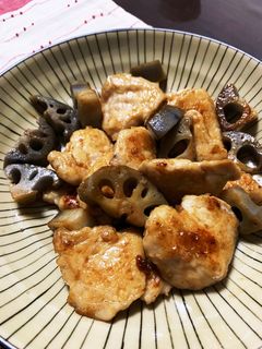 れんこんと鶏肉の炒め物-レシピのメイン写真