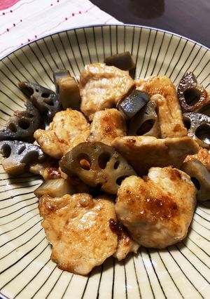 れんこんと鶏肉の炒め物-レシピのメイン写真