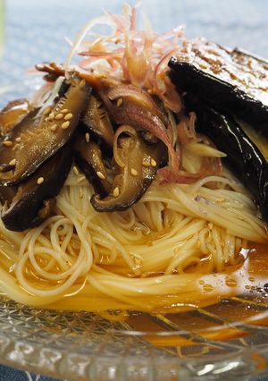 乾しいたけとなすのそうめん-レシピのメイン写真