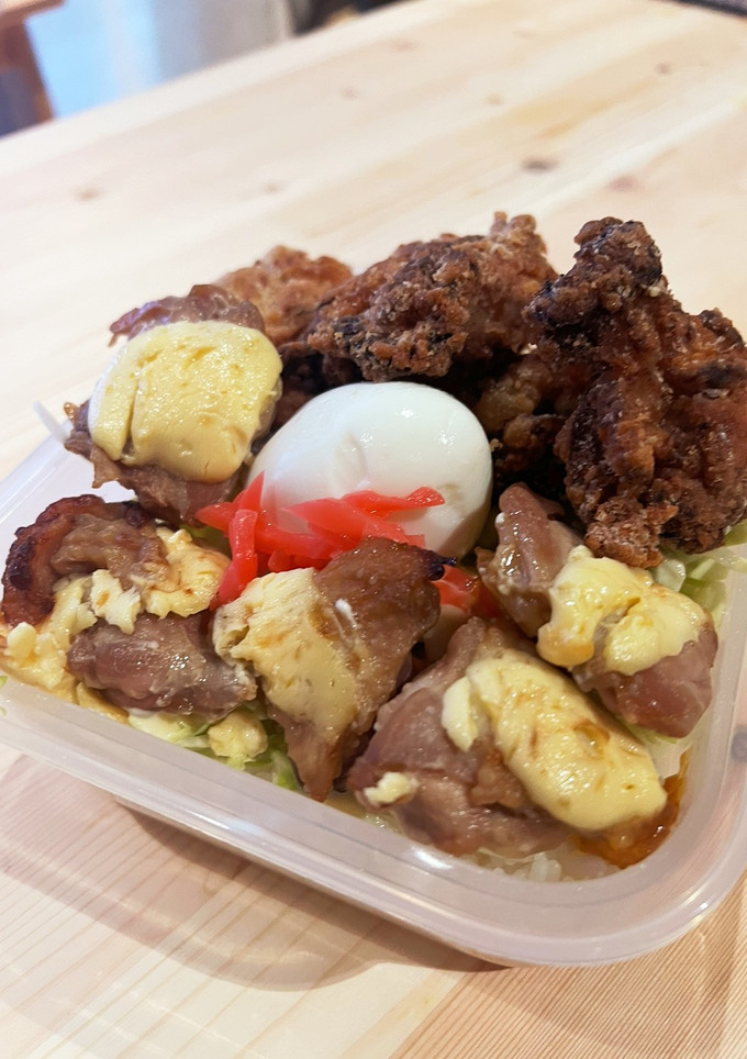 鶏肉２種盛り！唐揚げ&マヨ照り焼き弁当-レシピのメイン写真