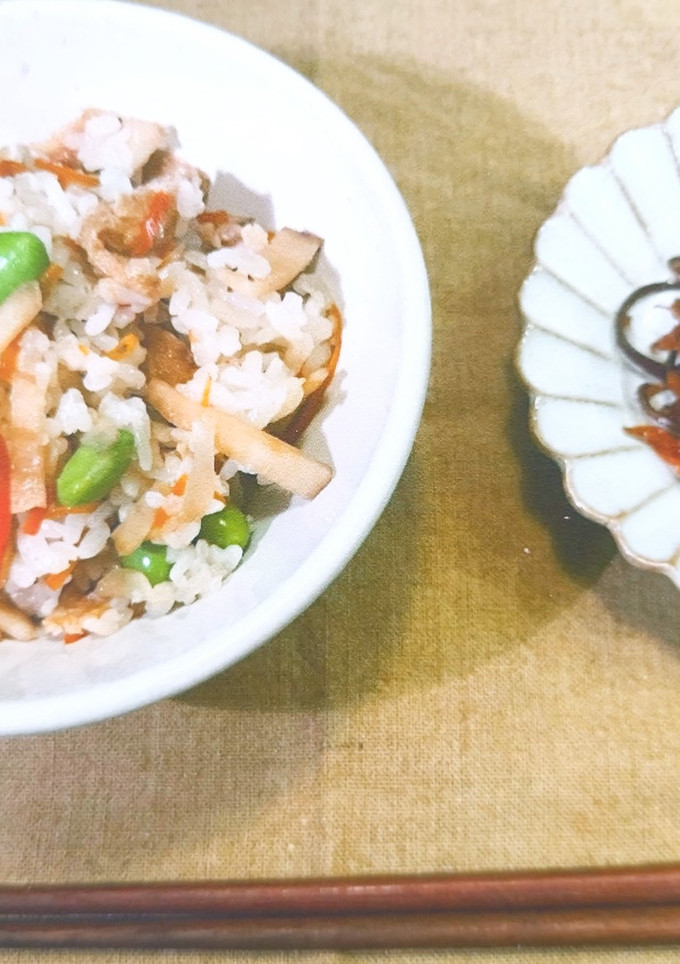 ほくほく五目ご飯とさつまいもの皮きんぴら-レシピのメイン写真