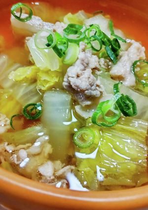 ほっこりしよ♪豚小間と白菜と生姜スープ♡-レシピのメイン写真