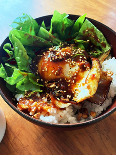 韓国風ベーコンエッグ丼-レシピのメイン写真