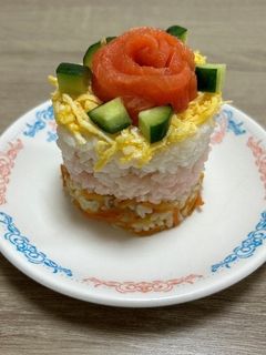 ケーキ風ちらし寿司-レシピのメイン写真