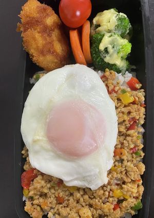 頑張るパパへ81ガパオライス弁当-レシピのメイン写真