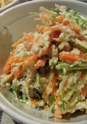 シャキシャキ水菜と人参の白和え-レシピのメイン写真