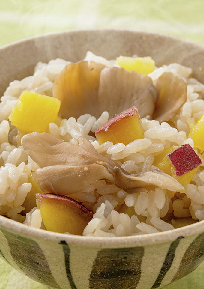 まいたけとサツマイモの炊き込みご飯-レシピのメイン写真
