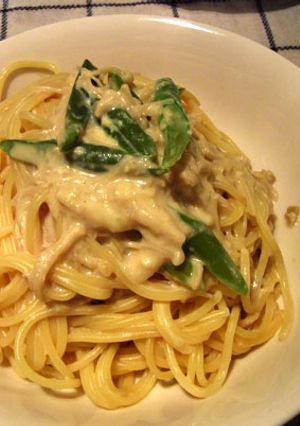 いんげんとえのきのクリームパスタ-レシピのメイン写真