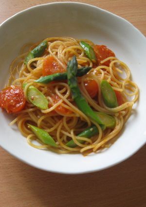 アスパラ×トマトのパスタ-レシピのメイン写真